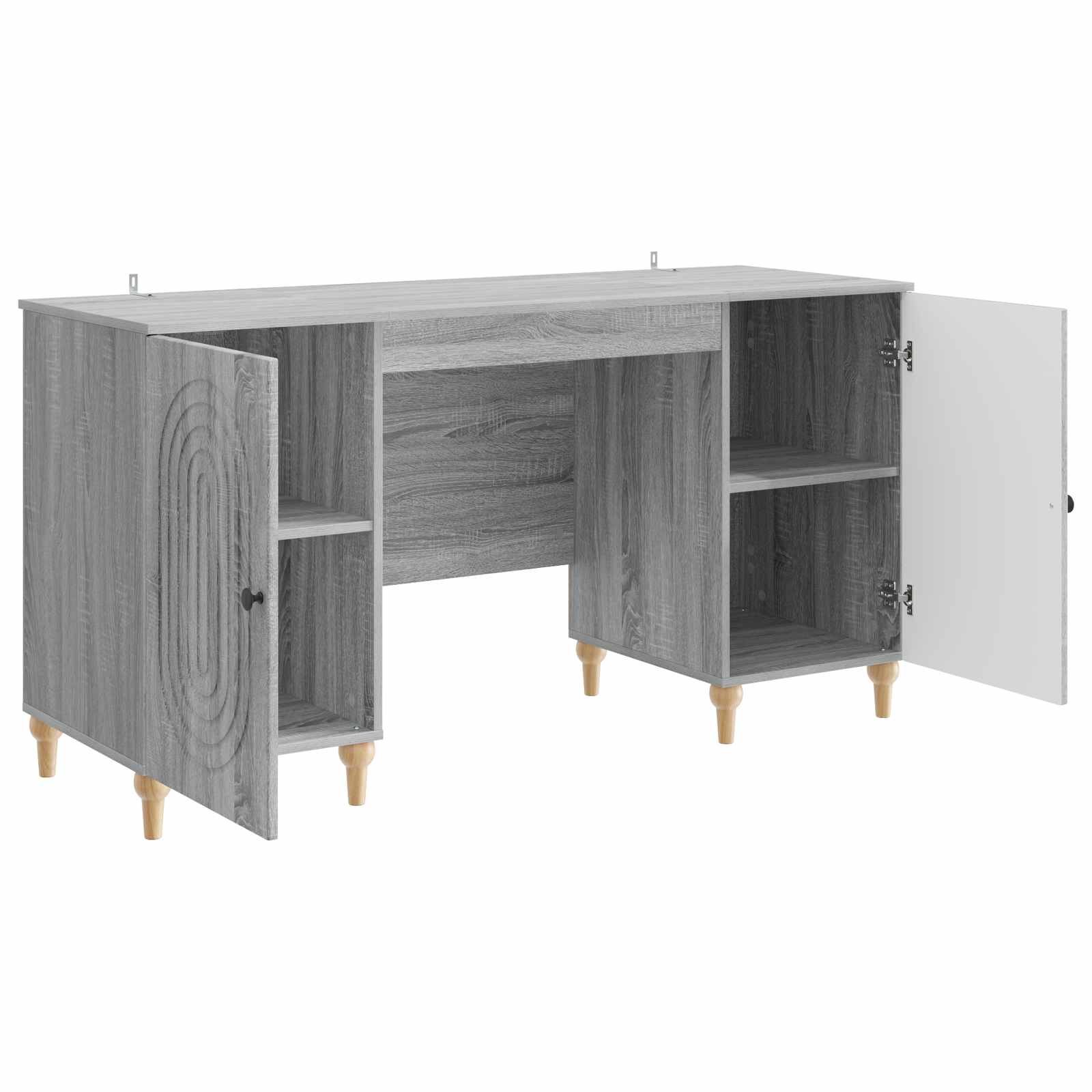 Schreibtisch mit Regal Schwarz 142,5 x 50 x 75 cm Holzwerkstoff