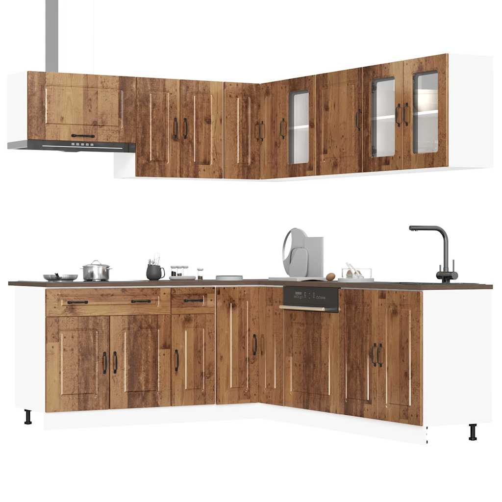 11-tlg. Küchenschrank-Set Kalmar Weiß Holzwerkstoff