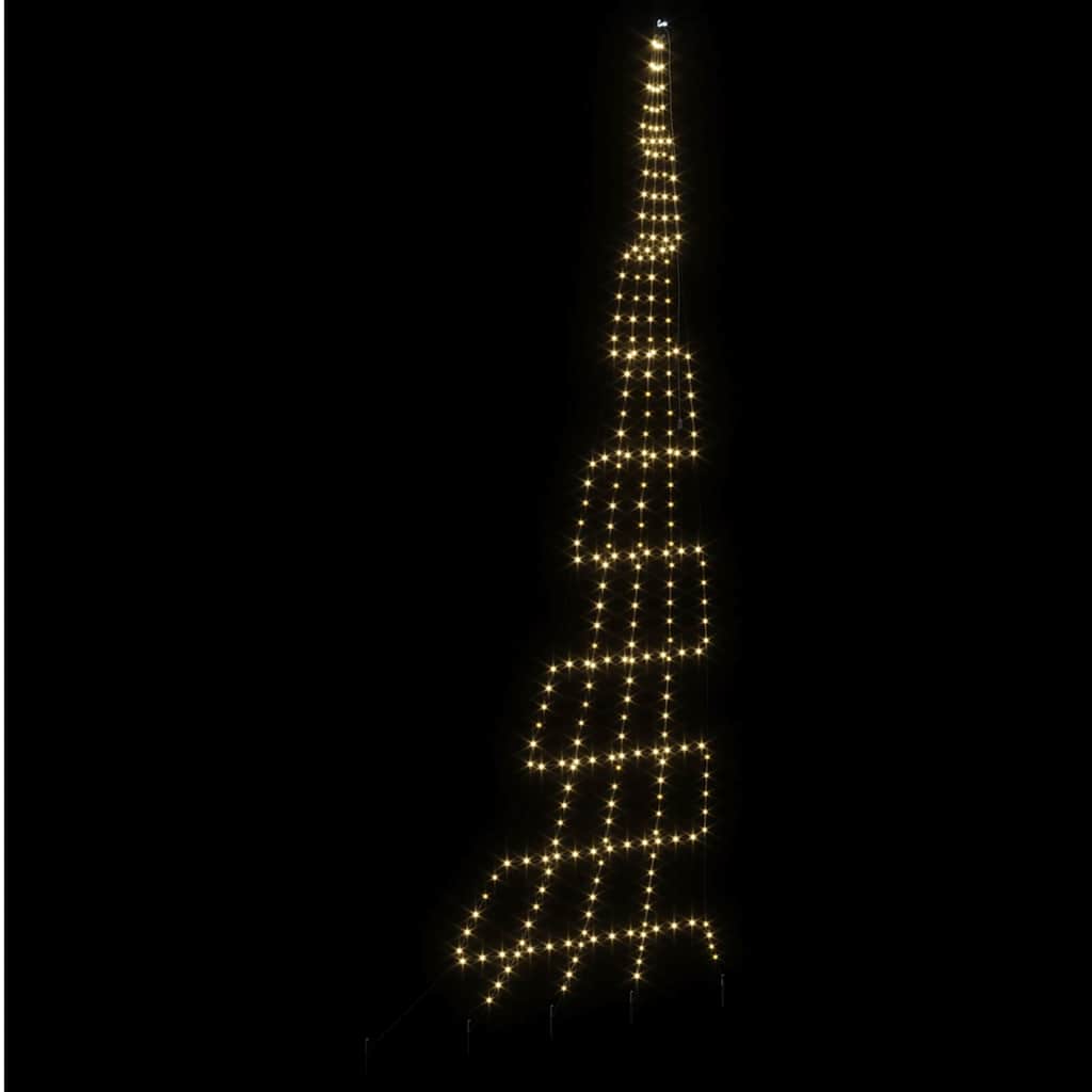 LED Weihnachtsbaum mit Erdspießen Warmes Weiß 182 cm Metall