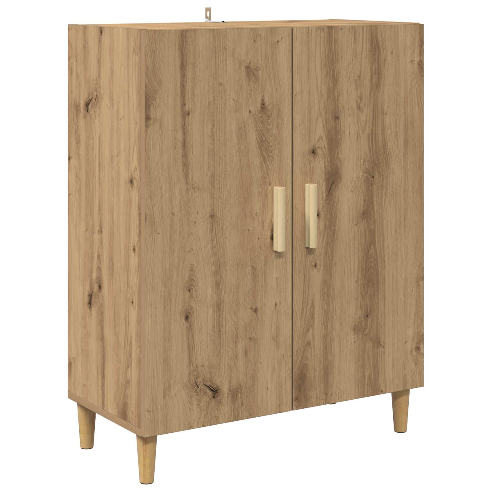 Highboard Altholz 69,5 x 34 x 180 cm Engineered Wood und Glas