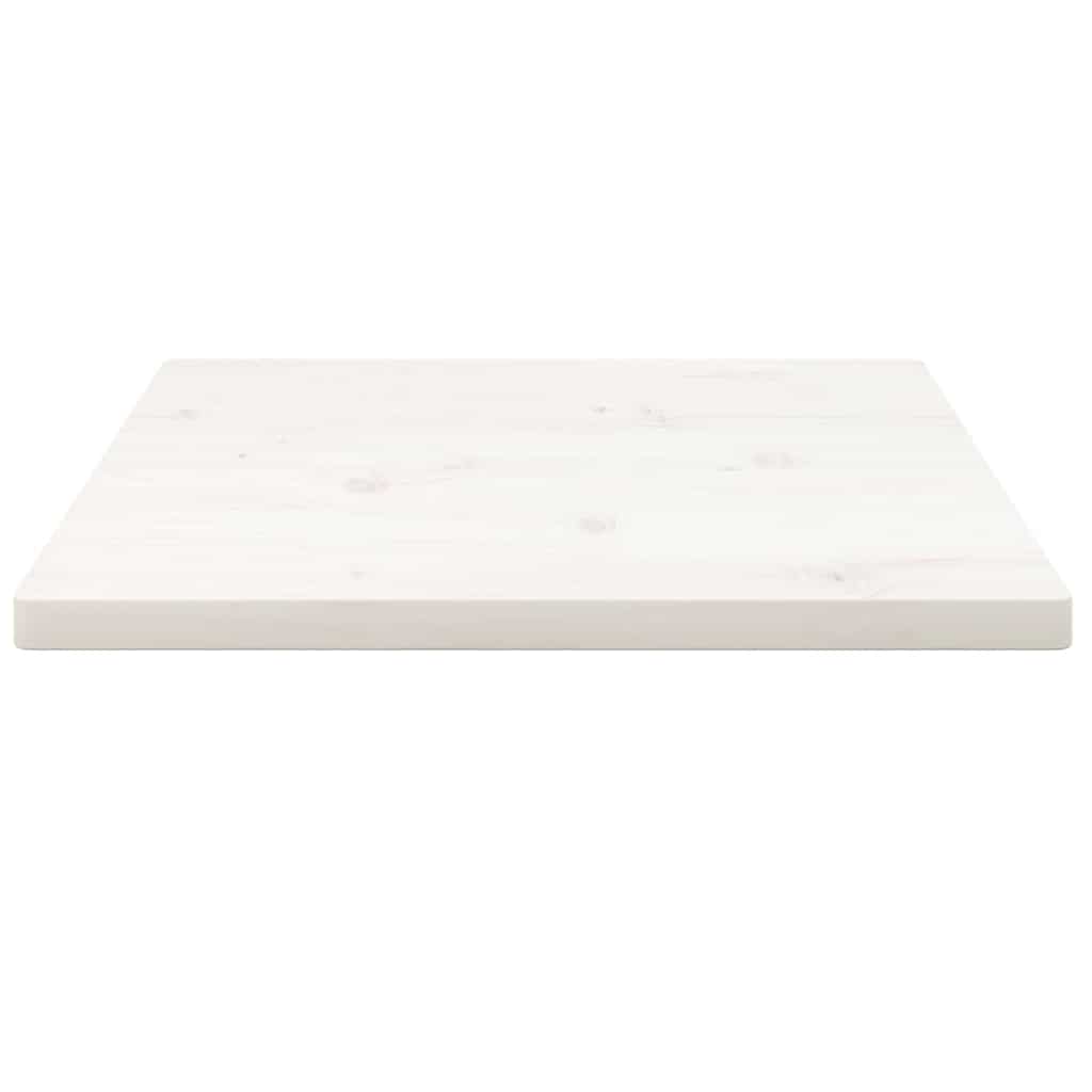 Tischplatte Weiß 40x40x2,5 cm Massivholz Kiefer Quadratisch