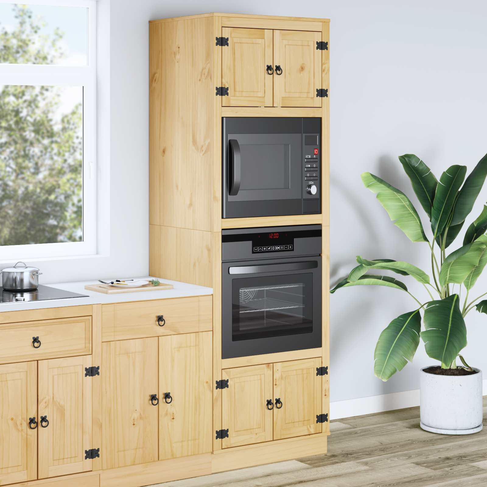 Schrank SKI Honigbraun 60 x 46 x 81,5 cm Massives Kiefernholz