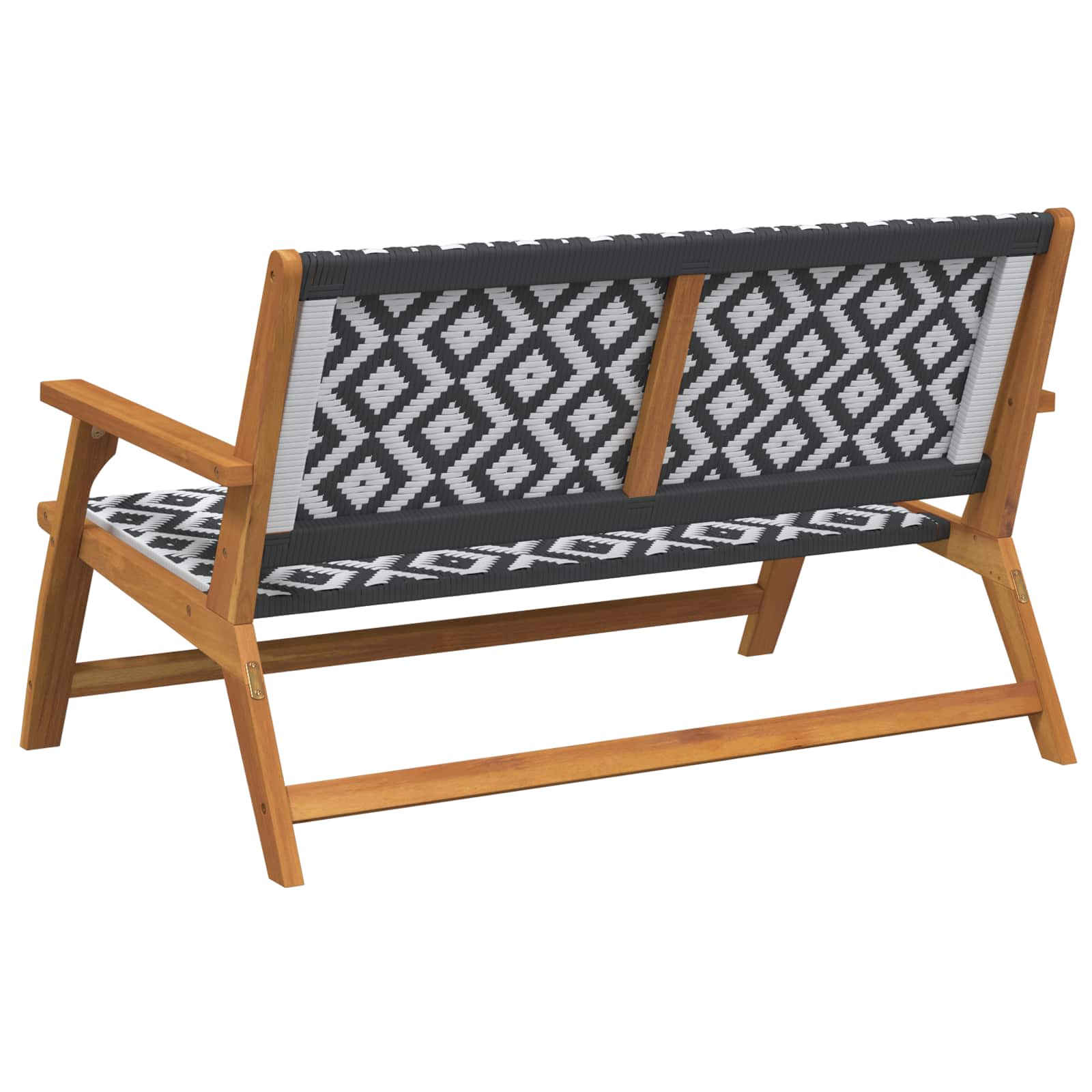 gartenmöbel Schwarz 122 x 78 x 73 cm Massivholz Akazie