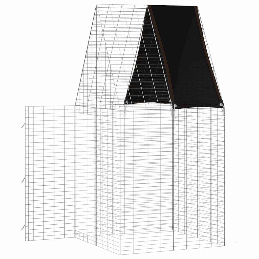 Hühnerkäfig 2 pcs Silber 600 x 100 x 210 cm Verzinkter Stahl
