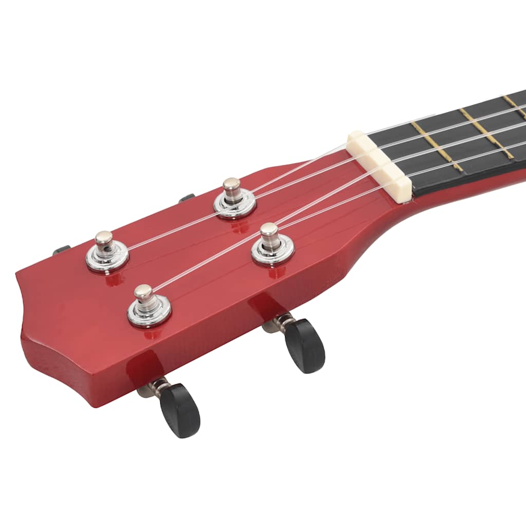 Sopran Ukulele Set für Kinder mit Tasche Dunkles Holz 21