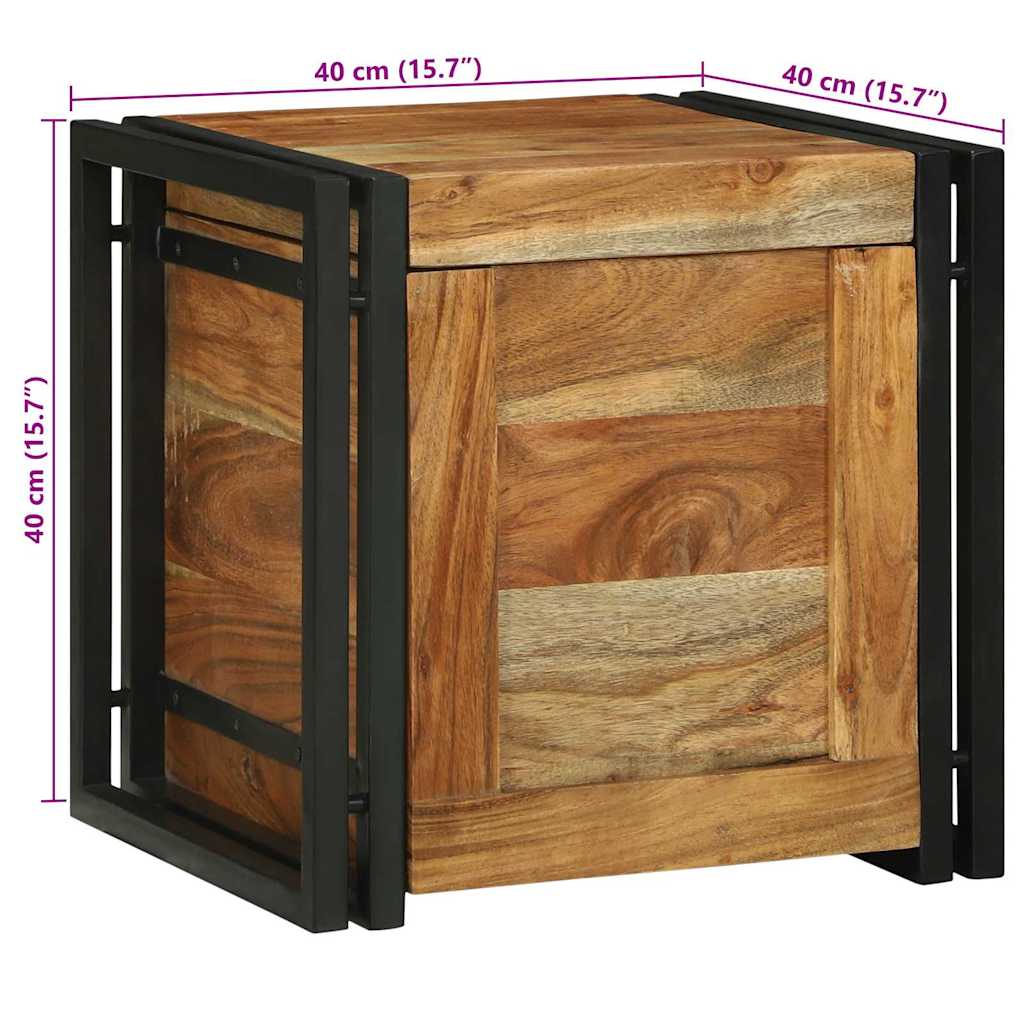Aufbewahrungsbox 50 x 50 x 50 cm Massives upgecyceltes Holz