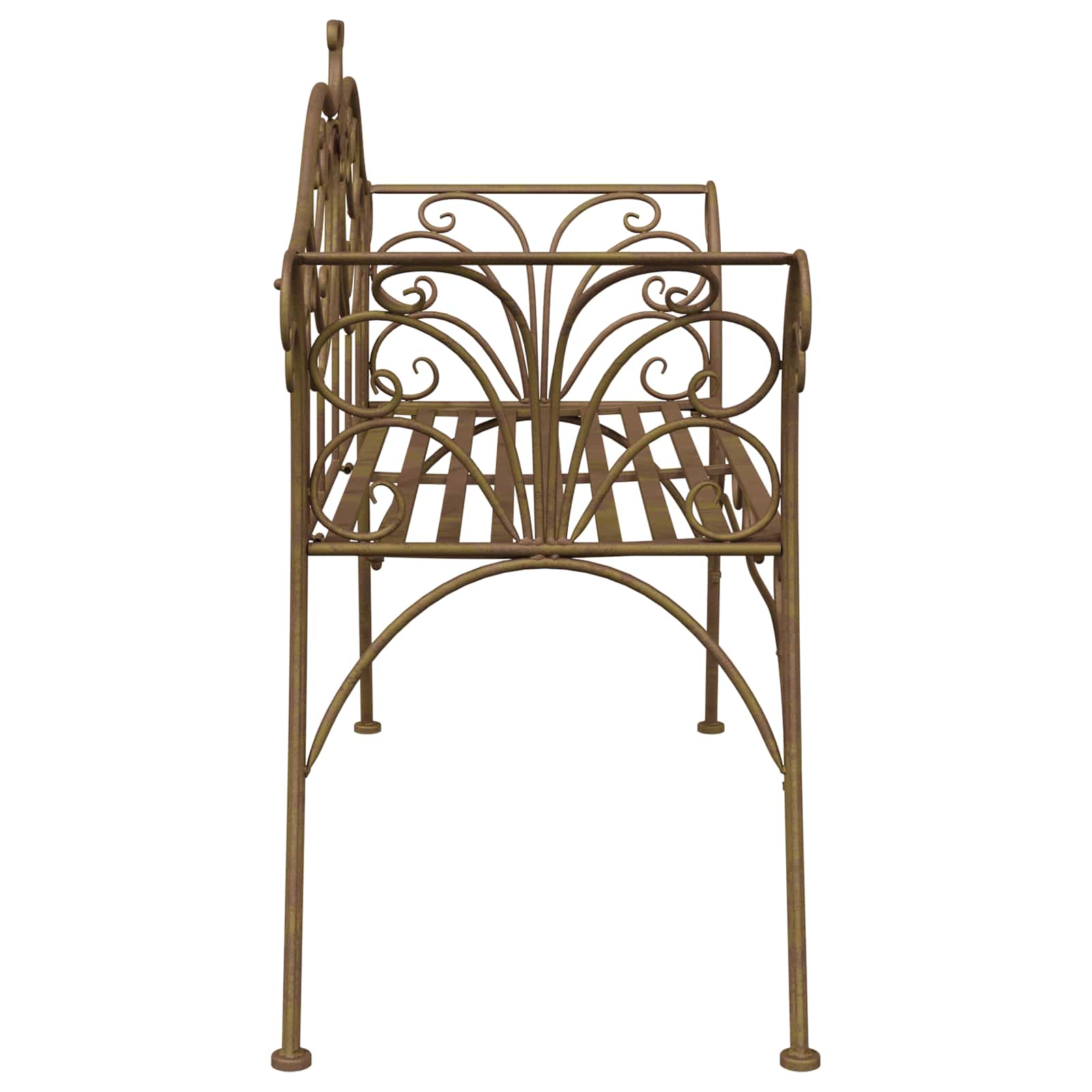 Gartenbank 2-Sitzanzahl 114 x 56,5 x 90 cm Stahl Silber Grau