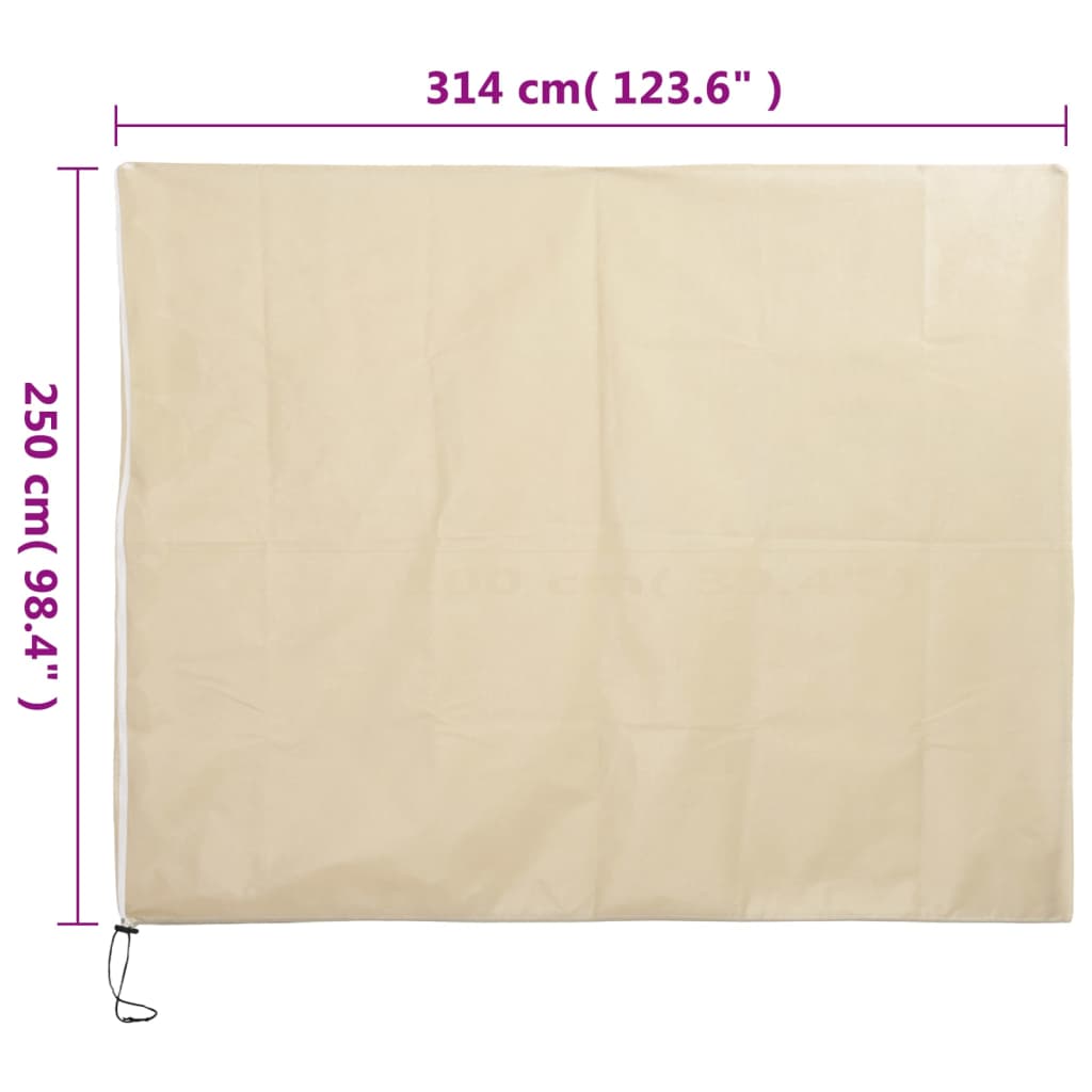 Wintervlies mit Reißverschluss 4 Stk. 70 g/m² 1x1,55 m