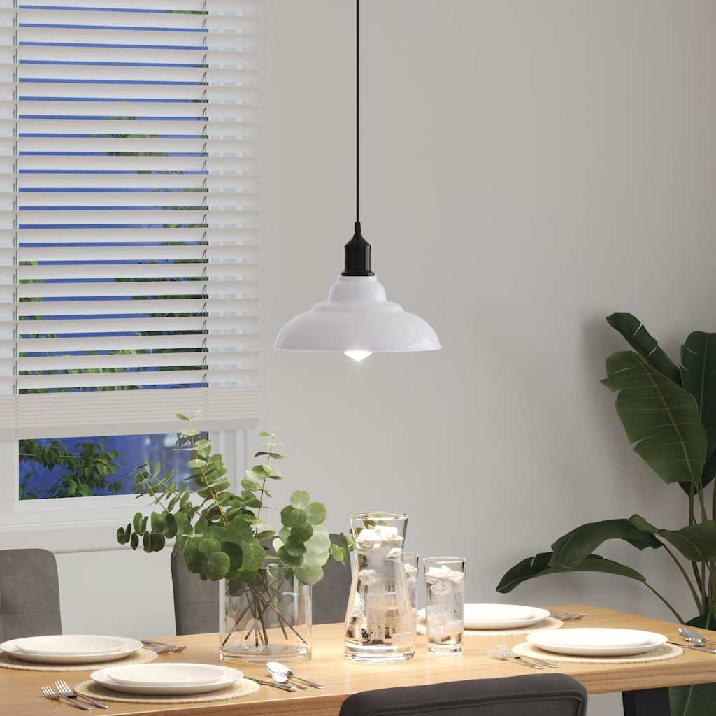 Pendelleuchte Höhenverstellbar E27 Schwarz Glänzend Ø 31 cm