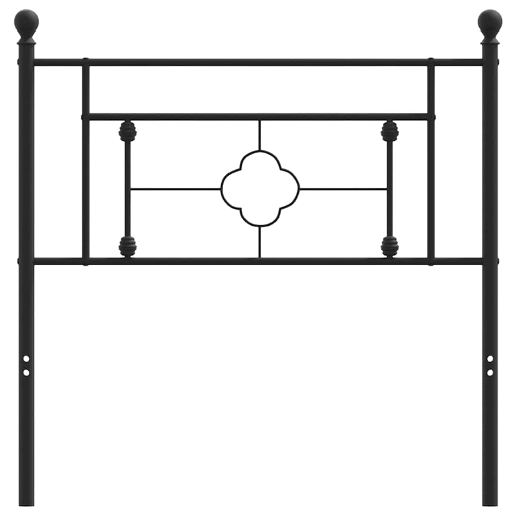 Ersatz-Kopfteil Metall Schwarz 100 cm