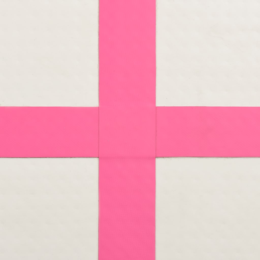 Aufblasbare Gymnastikmatte mit Pumpe 300×100×10 cm PVC Rosa