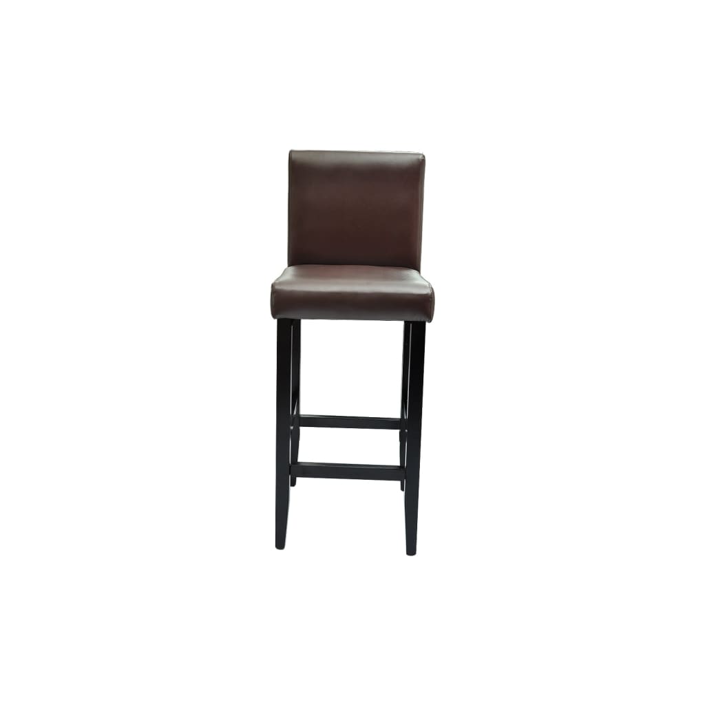 Barhocker 2 Stk. Weiß Kunstleder