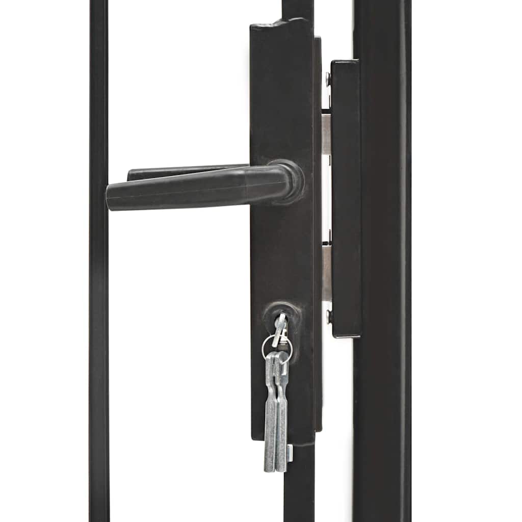 Gartentor Woerden Stahl 1x1 m Schwarz