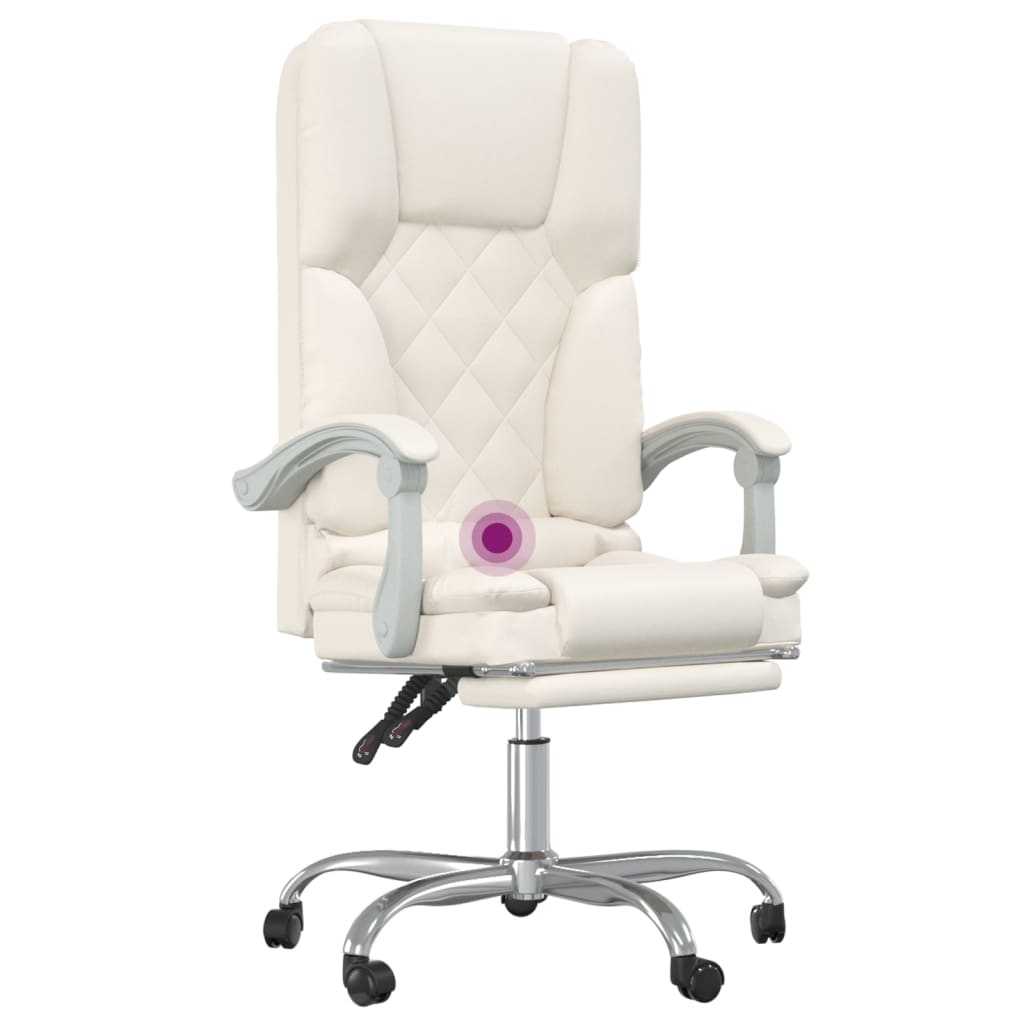 Bürostuhl mit Massagefunktion Schwarz Kunstleder