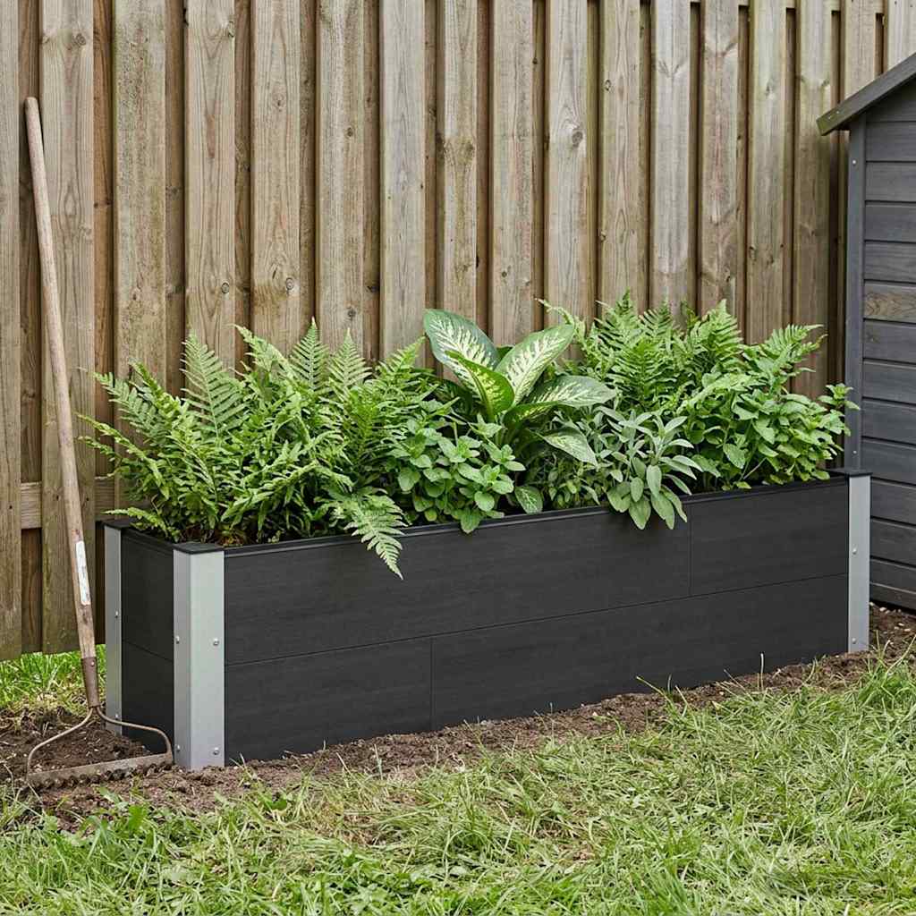 Garten-Hochbeet 200x50x54 cm WPC Grau