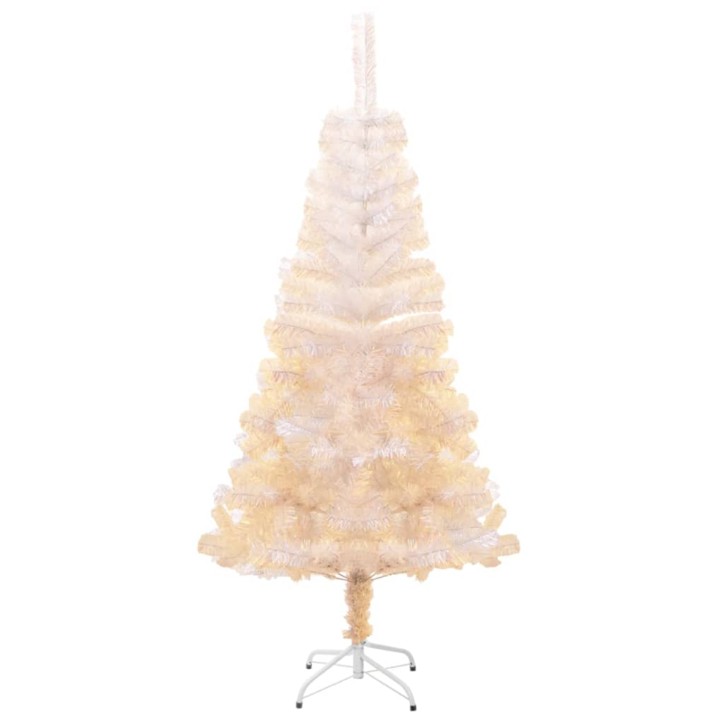 Künstlicher Weihnachtsbaum Schillernde Spitzen Weiß 180 cm PVC