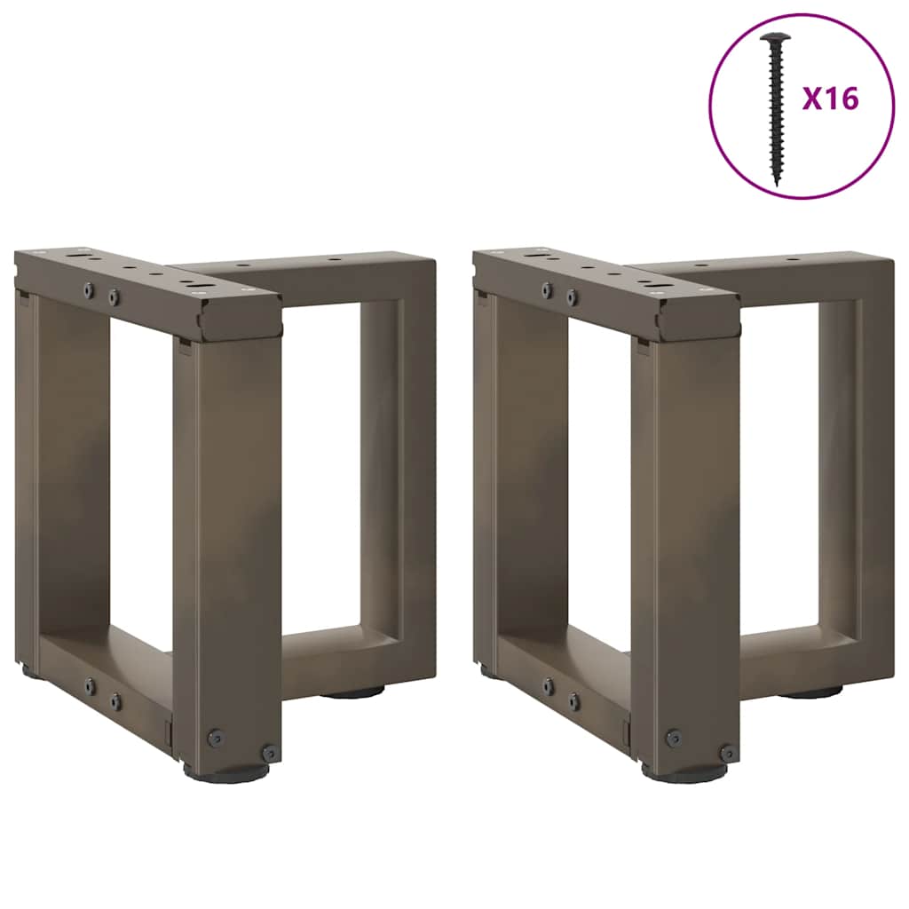 Couchtischbeine T-Form 2 Stk. Schwarz 30x25x(30-31) cm Stahl