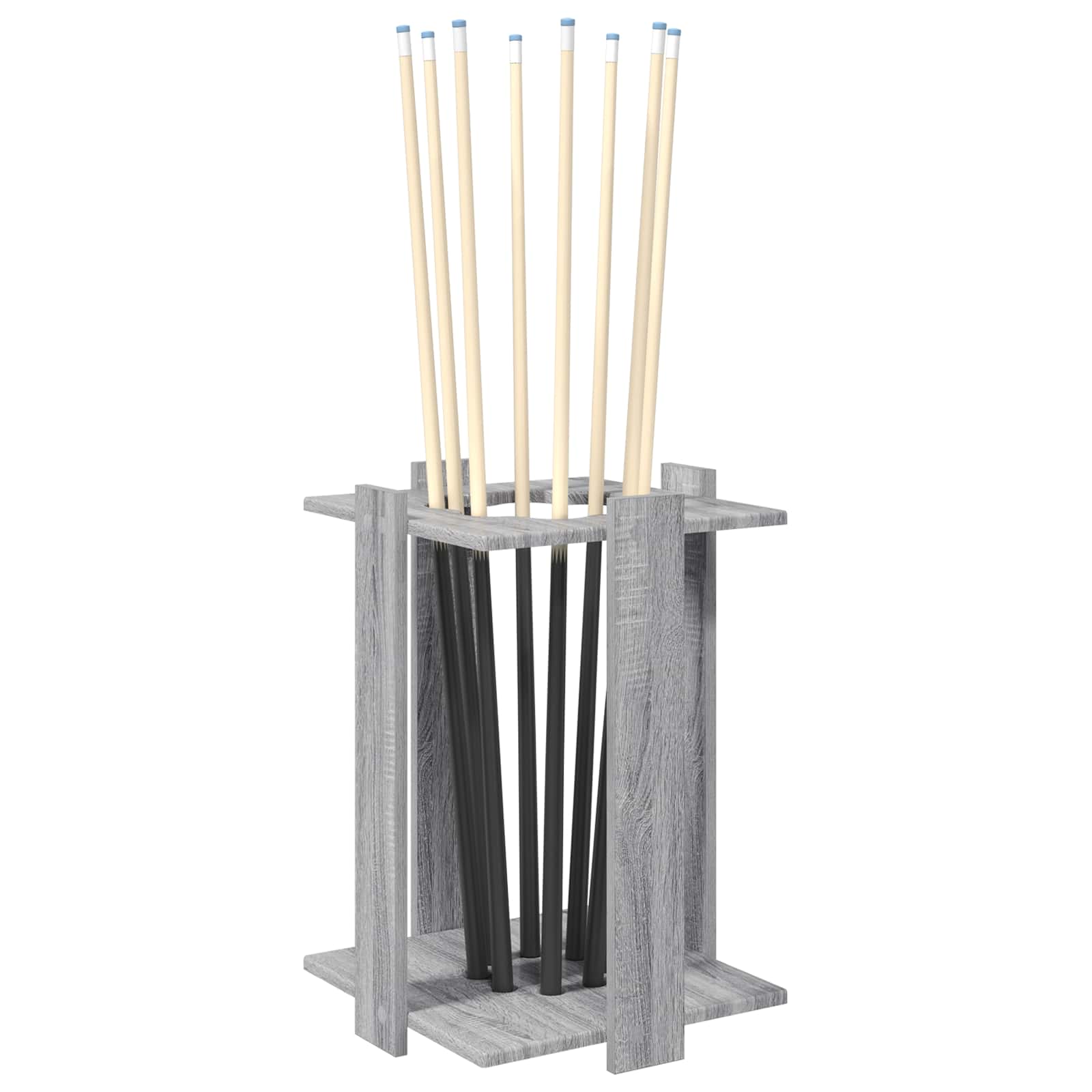 Billardqueue-Ständer Holzwerkstoff 42 x 43 x 60 cm Weiß