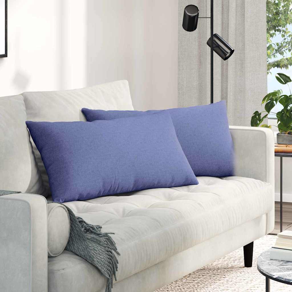 Sofakissen 2 pcs Hellgrau 50 x 30 cm Stoff