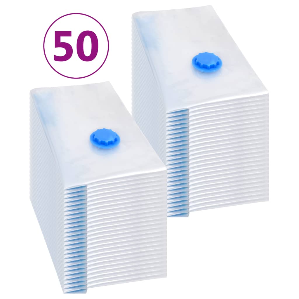 Aufbewahrungstaschen 5 pcs Transparent und Blau 70 x 50 cm