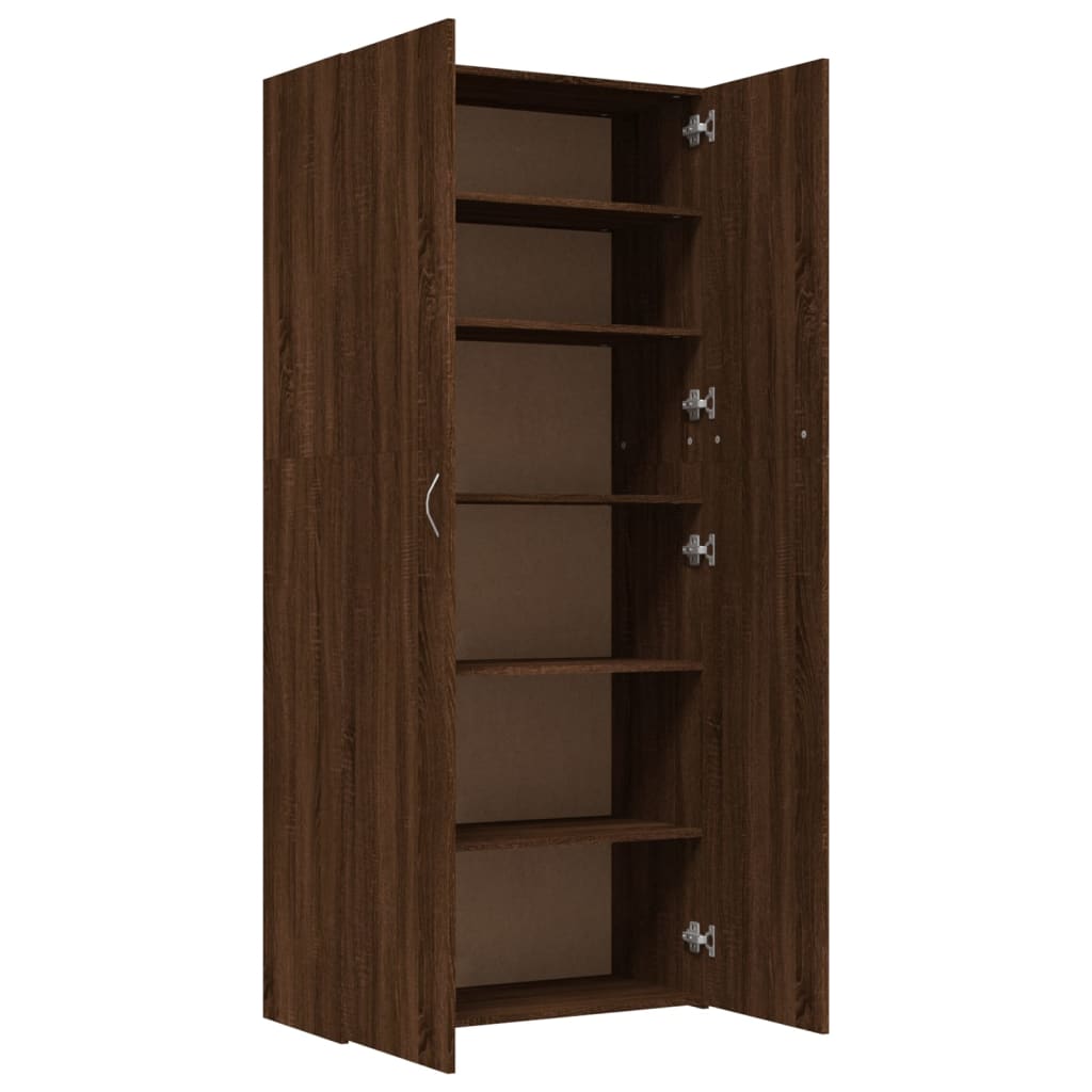 Schuhschrank Weiß 80x35,5x180 cm Holzwerkstoff