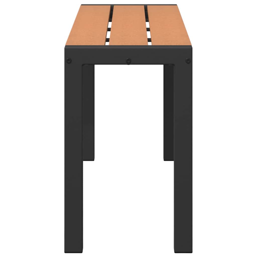 Gartenbank Schwarz 100 x 28 x 45 cm Stahl