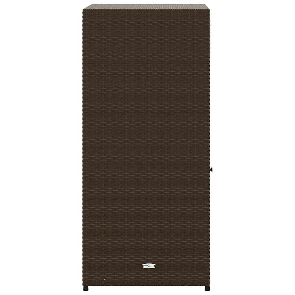 Gartenschrank Schwarz 55x55x111 cm Poly Rattan