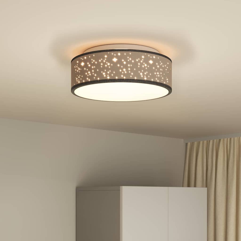 Deckenlampe mit Strahlern Schwarz 30 x 30 x 13,5 cm Stoff
