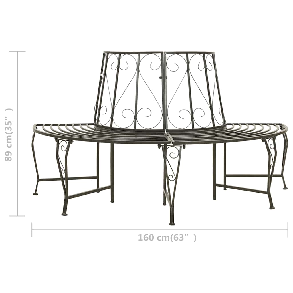 Baumbank 160 cm Stahl