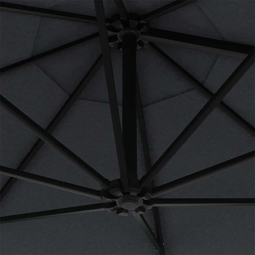 Sonnenschirm zur Wandmontage mit Metall-Mast 300 cm Sandweiß