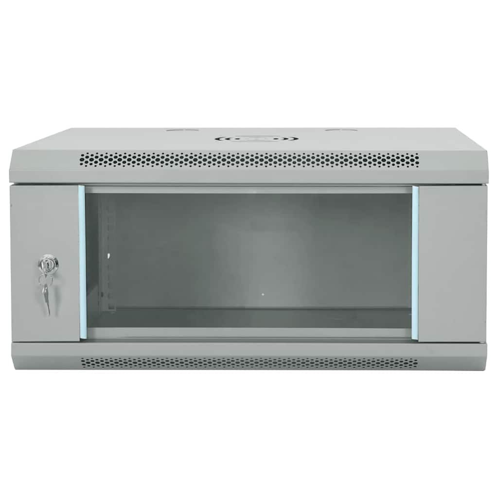 Netzwerkschrank mit Speicher Grau 60 x 45 x 28 cm Stahl