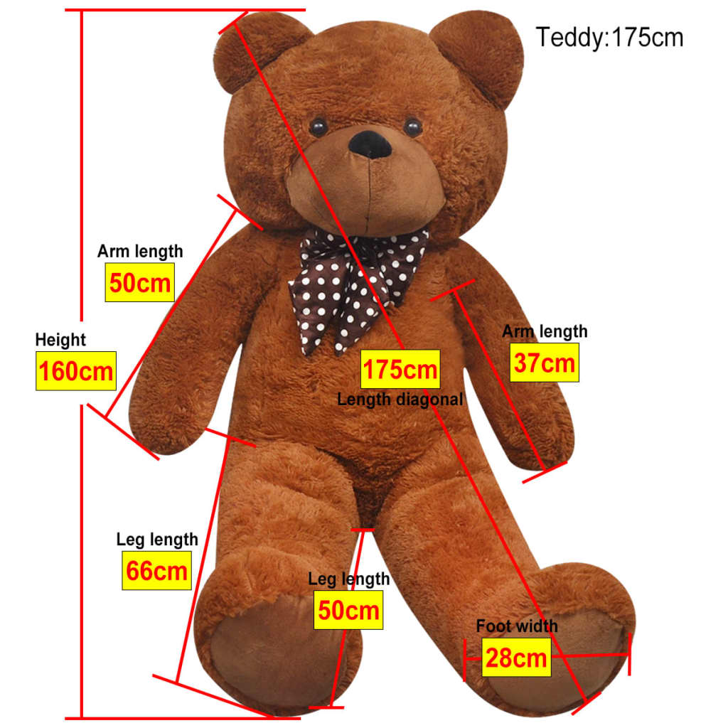 Weicher XXL-Plüsch-Teddybär Weiß 85 cm