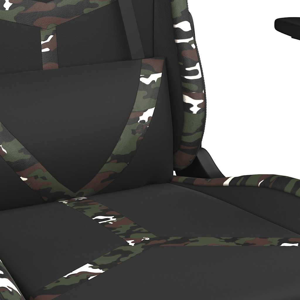 Gaming-Stuhl mit Massagefunktion Schwarz und Grün Kunstleder