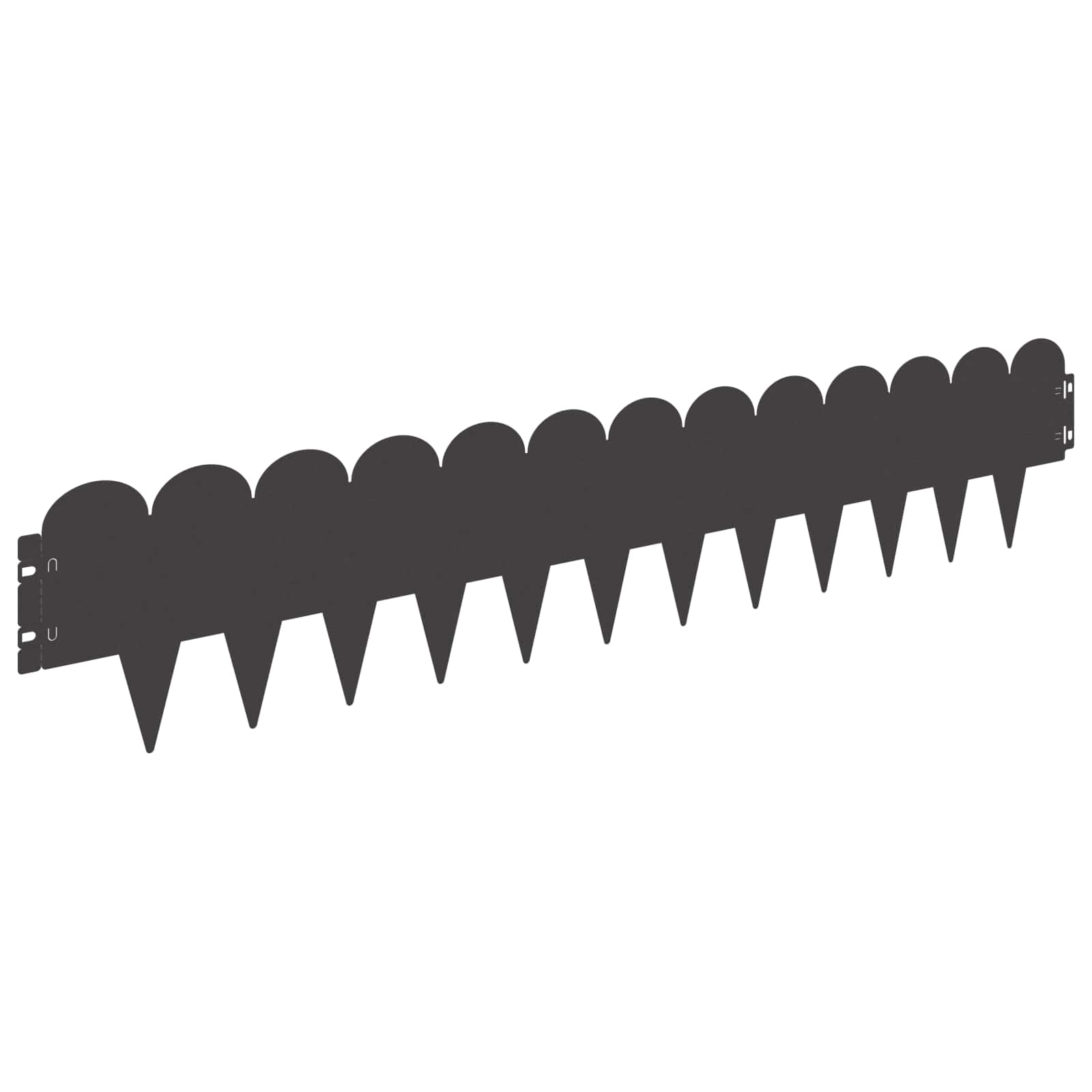 Raseneinfassung 10 pcs 103 x 15 cm Stahl Schwarz