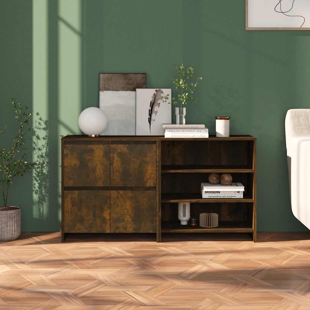 2-tlg. Sideboard Weiß Holzwerkstoff