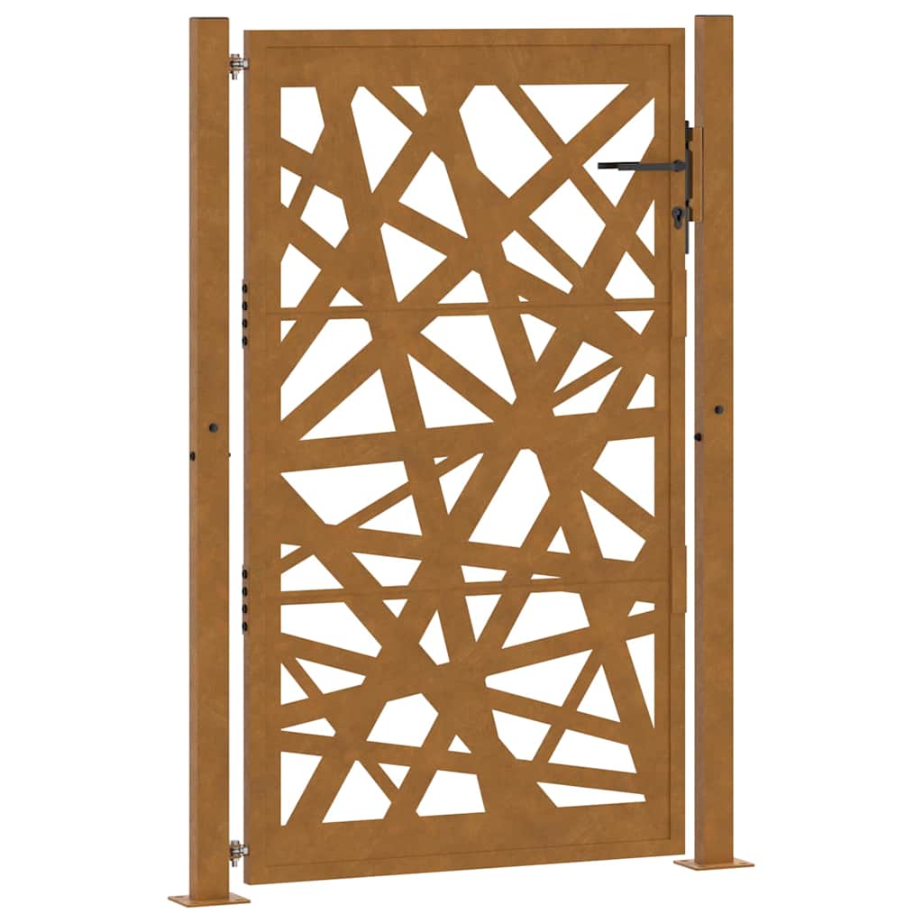 Gartentor Schwarz 100x100 cm Stahl Lichtdesign