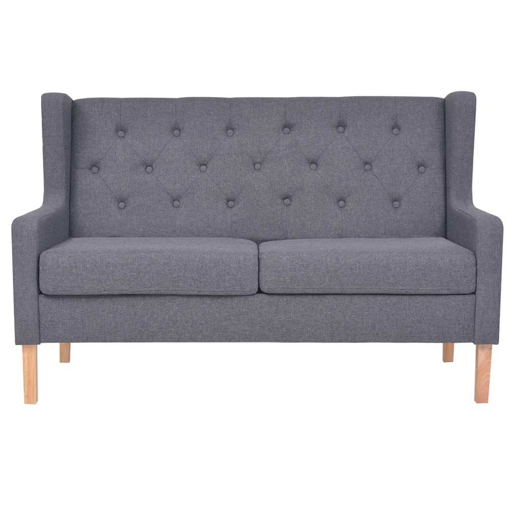 2-Sitzer Sofa Stoff Cremeweiß
