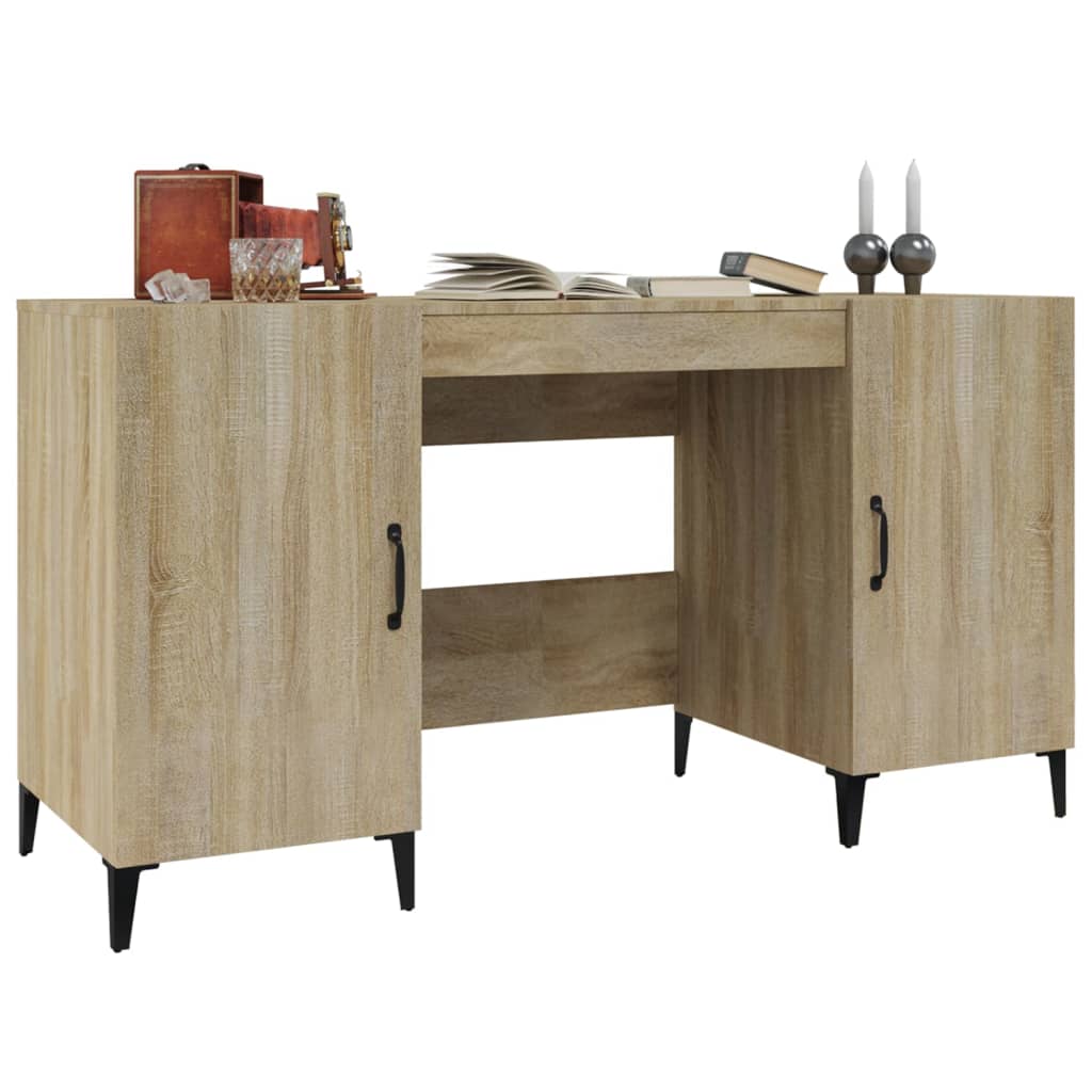 Schreibtisch mit Tür Altholz 140 x 50 x 75 cm Holzwerkstoff