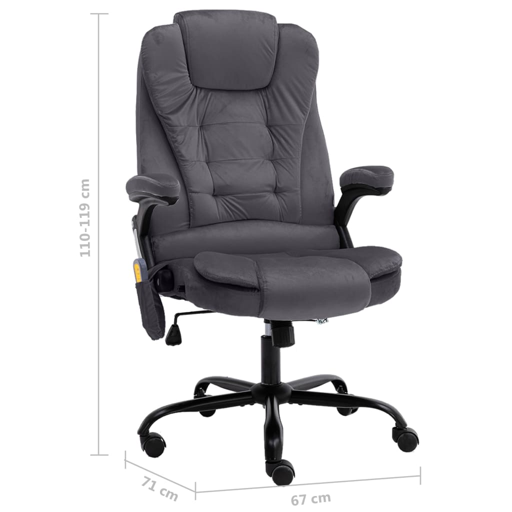 Bürostuhl Dunkelgrau Samt