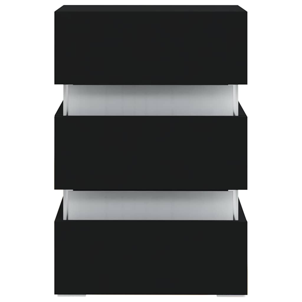 LED-Nachttisch Weiß 45x35x67 cm Holzwerkstoff
