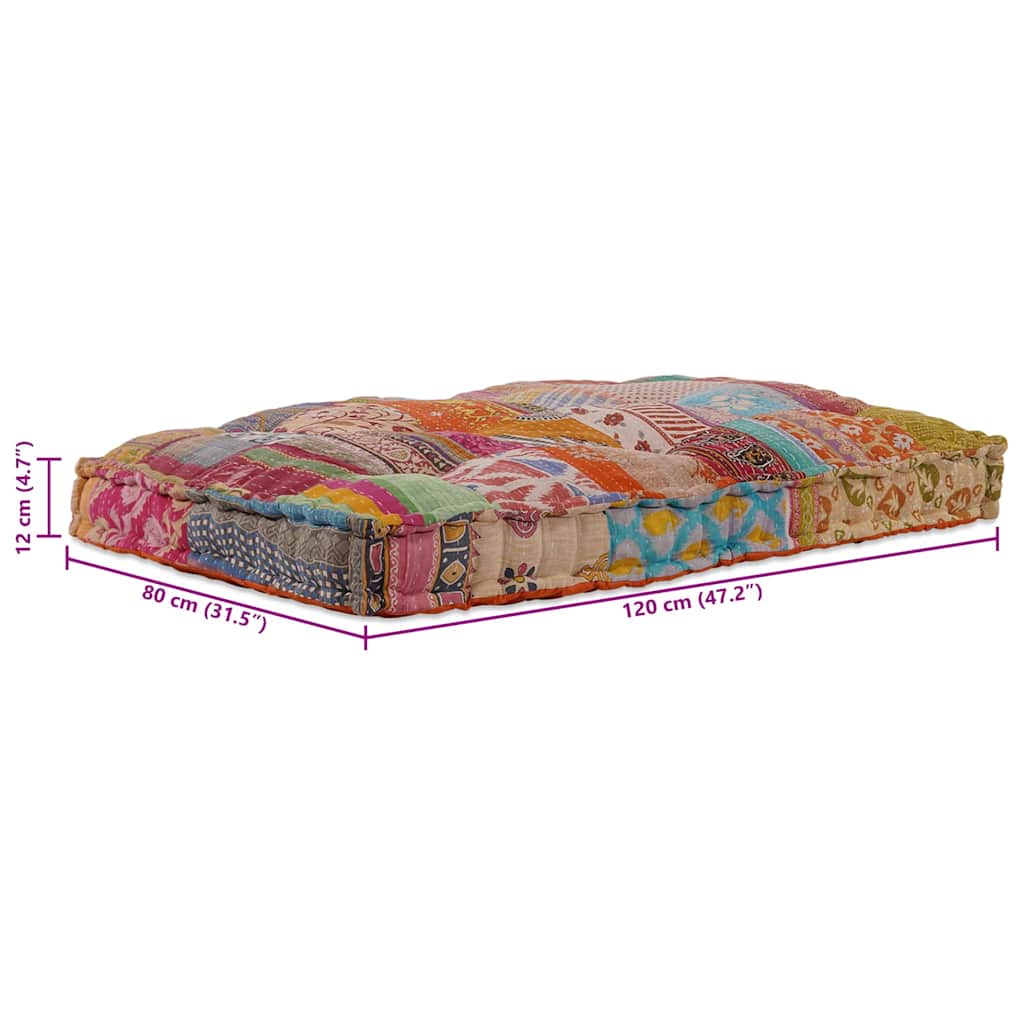 Palettensofa-Auflage Mehrfarbig Stoff Patchwork