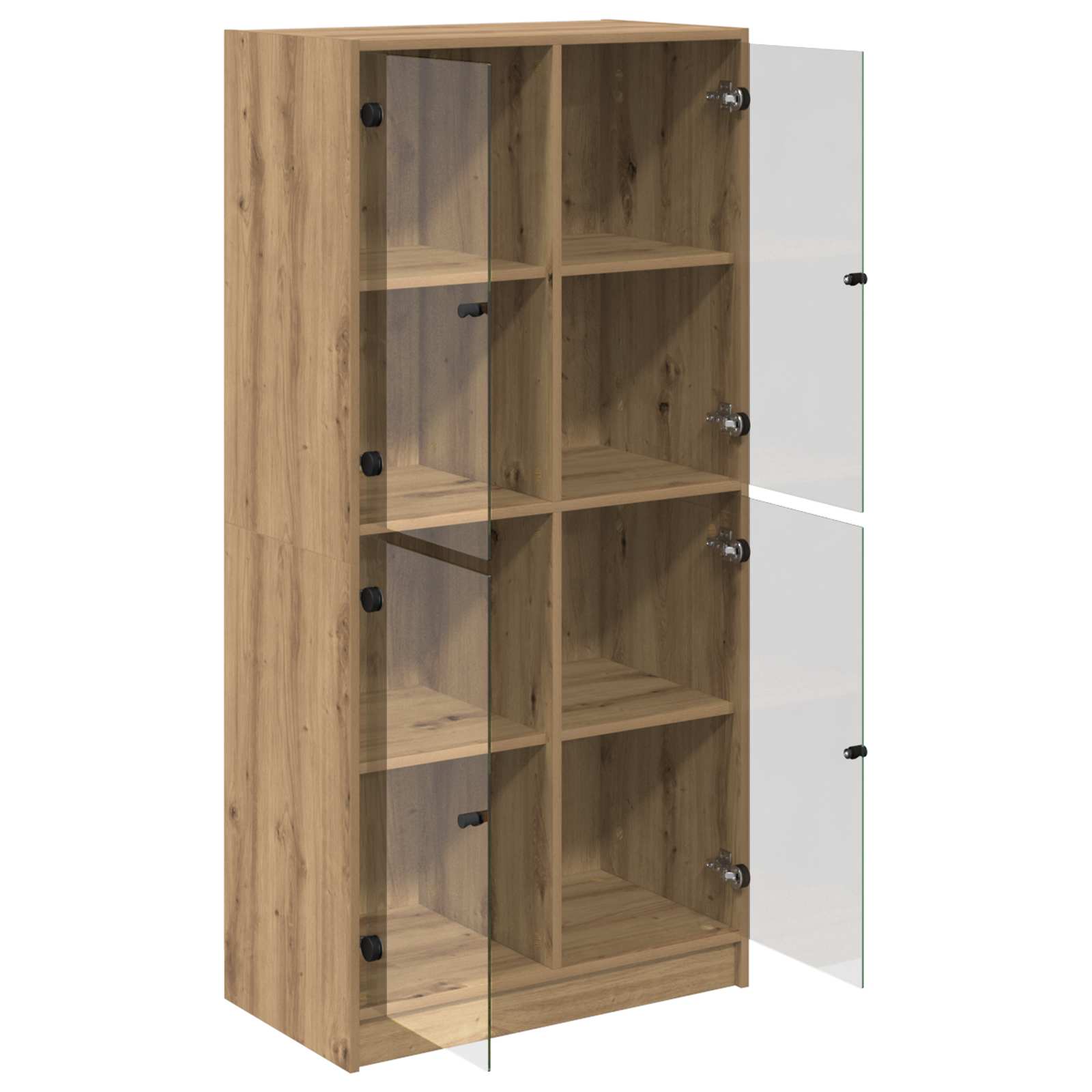 Bücherschrank mit Türen Weiß 136x37x142 cm Holzwerkstoff