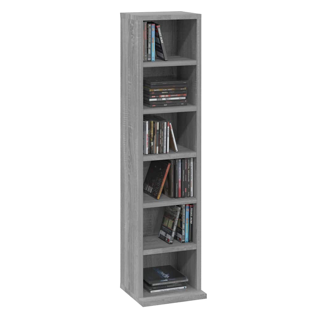 CD-Schrank Weiß 21x20x88 cm Holzwerkstoff