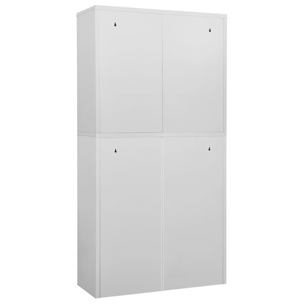 Büroschrank Weiß 90x40x180 cm Stahl