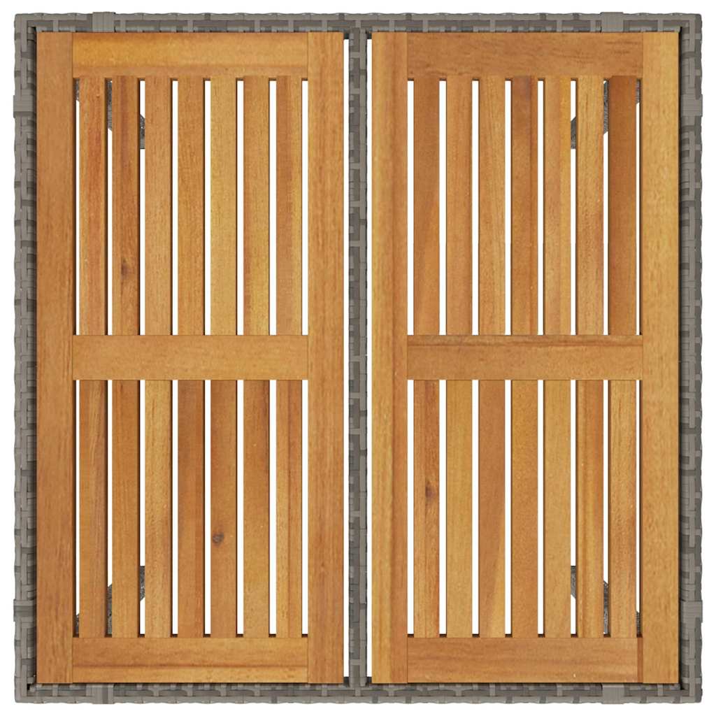 Garten Essgruppe 3 pcs Schwarz und Braun Poly-Rattan