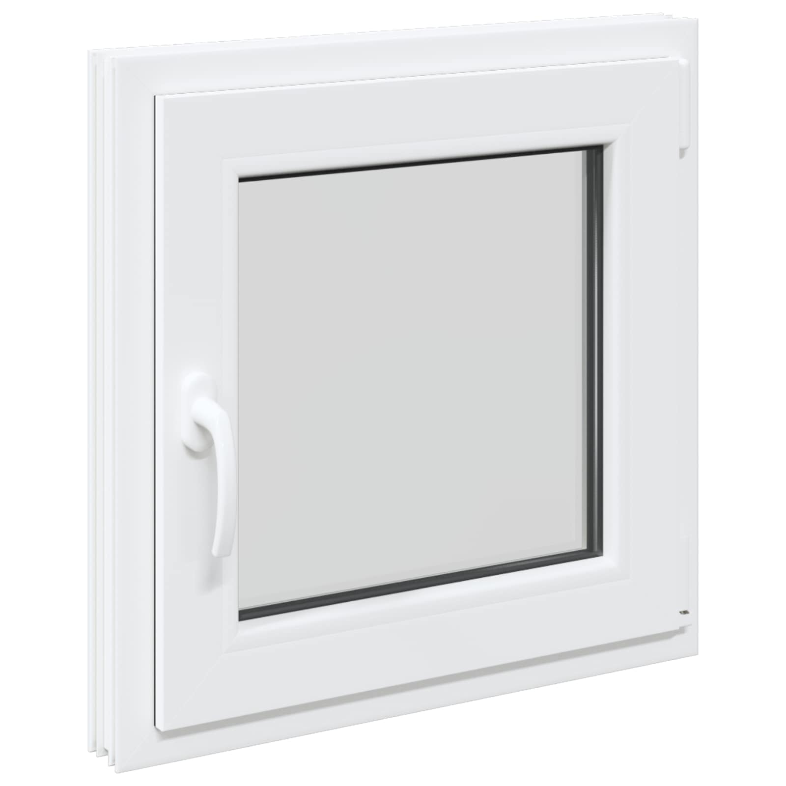 Kellerfenster RISOR 50 x 50 cm PVC und Glas Weiß