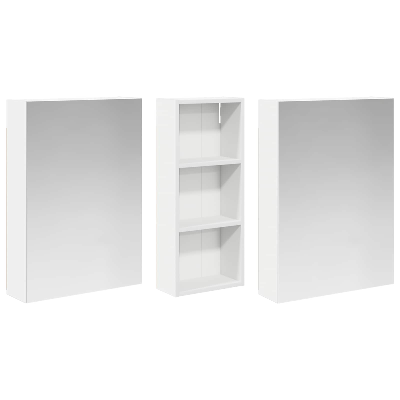 Badezimmerschrank-Set 3 pcs 80 x 10,5 x 50 cm Holzwerkstoff