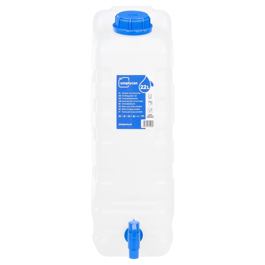 Wasserbehälter mit Hahn Transparent 10 L Kunststoff