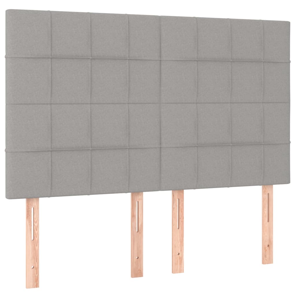 Kopfteil Hellgrau 80x5x118/128 cm Stoff