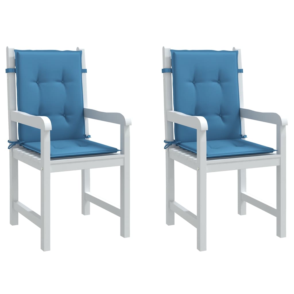 Niedriglehner-Auflagen 2 Stk Melange Anthrazit 100x50x7cm Stoff